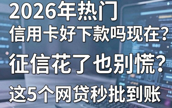 2026年热门信用卡好下款吗现在?征信花了也别慌,这5个网贷秒批到账!