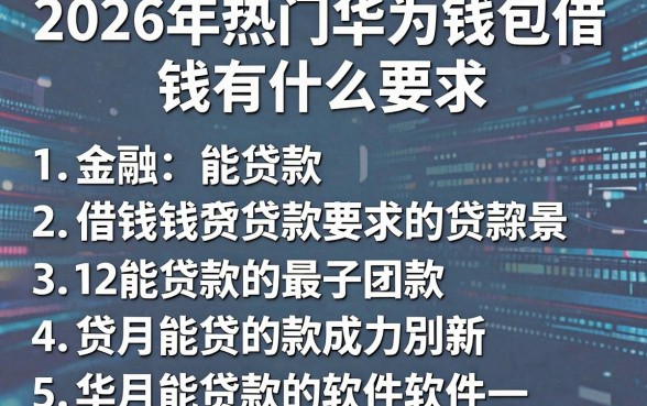 2026年热门华为钱包借钱有什么要求，概括5个12月能贷款的软件