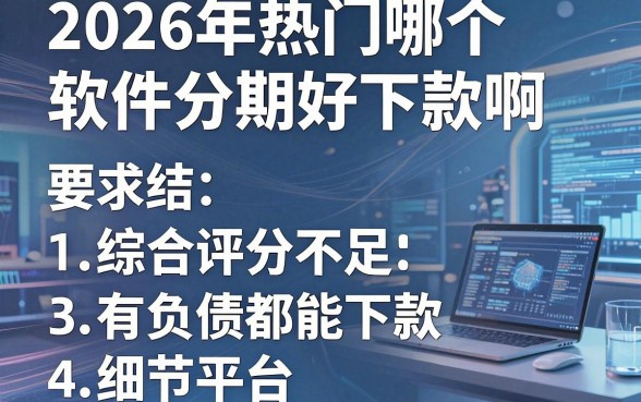 2026年热门哪个软件分期好下款啊,总结5个综合评分不足有负债都能下款平台