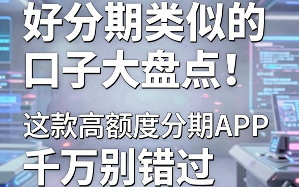 好分期类似的口子大盘点！这5款高额度分期APP千万别错过