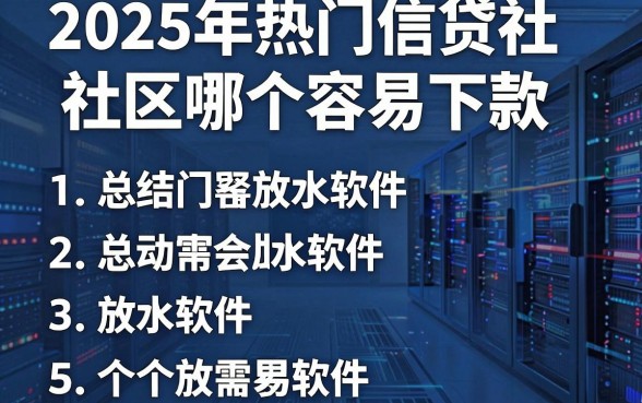 2025年热门信贷社区哪个容易下款,总结5个放水软件