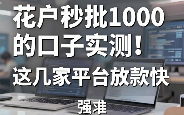 花户秒批1000的口子实测！这几家平台放款快，强推！