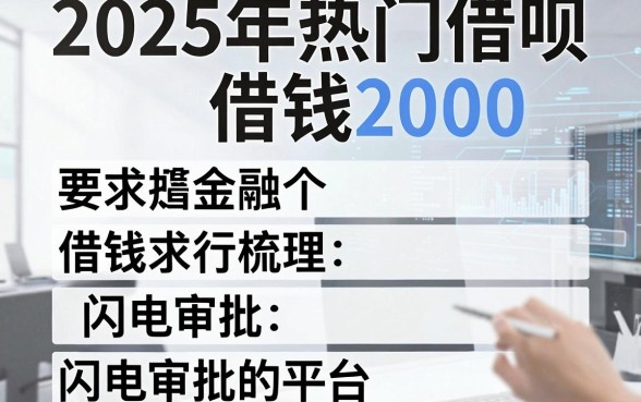 2025年热门借呗借钱2000,梳理五个闪电审批的平台
