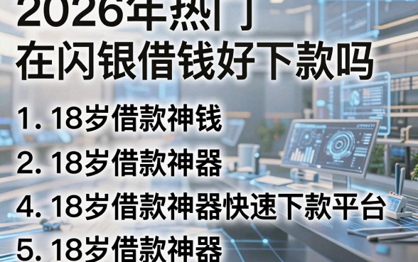 2026年热门在闪银借钱好下款吗,罗列5个18岁借款神器快速下款平台