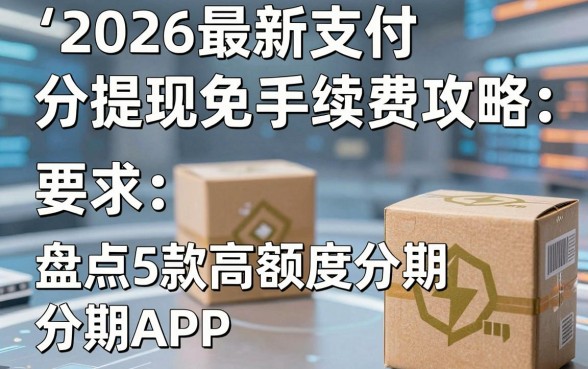 2026最新支付分提现免手续费攻略,盘点5款高额度分期APP!