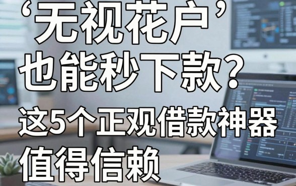 无视花户也能秒下款？这5个正规借款神器，值得信赖！