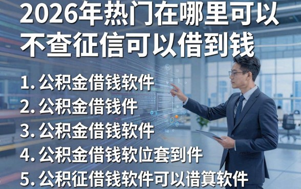 2026年热门在哪里可以不查征信可以借到钱,概括5个公积金借钱软件