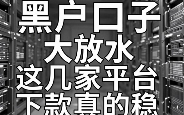 无视黑白，黑户口子大放水，这几家平台下款真的稳！