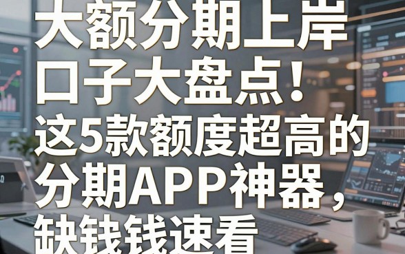 大额分期上岸口子大盘点！这5款额度超高的分期APP神器，缺钱速看！