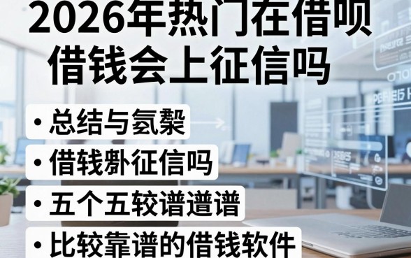 2026年热门在借呗借钱会上征信吗，总结五个比较靠谱的借钱软件