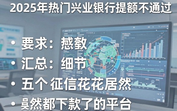 2025年热门兴业银行提额不通过,汇总五个征信花居然都下款了的平台