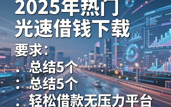 2025年热门光速借钱下载,总结5个轻松借款无压力平台
