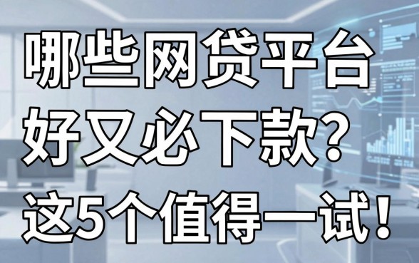 哪些网贷平台好又必下款？这5个值得一试！