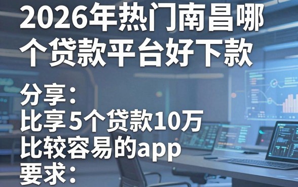 2026年热门南昌哪个贷款平台好下款,分享5个贷款10万比较容易的app