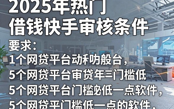 2025年热门借钱快手审核条件,归纳5个网贷平台门槛低一点的软件