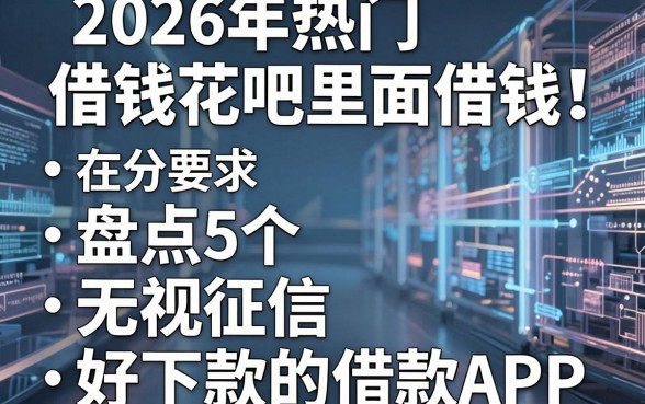 2026年热门在借钱花吧里面借钱！盘点5个无视征信、好下款的借款APP