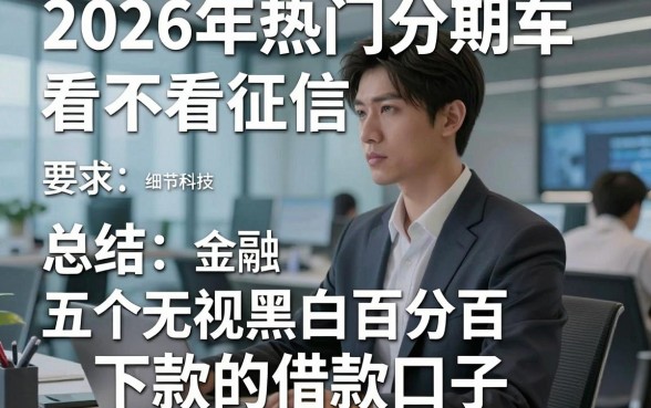 2026年热门分期车看不看征信,总结五个无视黑白百分百下款的借款口子