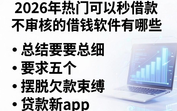 2026年热门可以秒借款不用审核的借钱软件有哪些，总结五个摆脱欠款束缚贷款新app