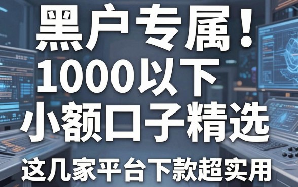 黑户专属！1000以下小额口子精选，这几家平台下款超实用
