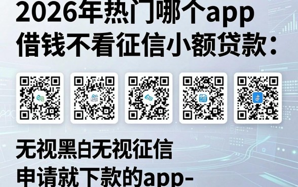 2026年热门哪个app借钱不看征信小额贷款,整理五个无视黑白无视征信申请就下款的app