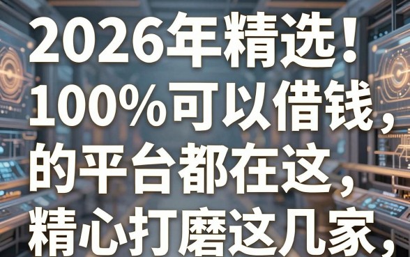 2026年精选!100%可以借钱的平台都在这,精心打磨这几家,实用满分!