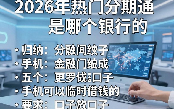 2026年热门分期通是哪个银行的，归纳五个手机可以临时借钱的口子