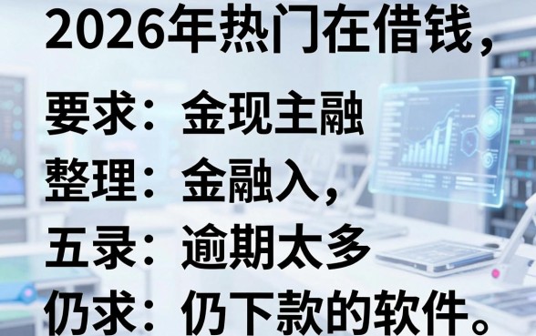 2026年热门在现借钱,整理五个逾期太多仍可下款的软件