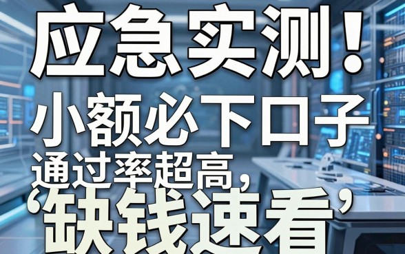应急实测！这几家小额必下口子通过率超高，缺钱速看