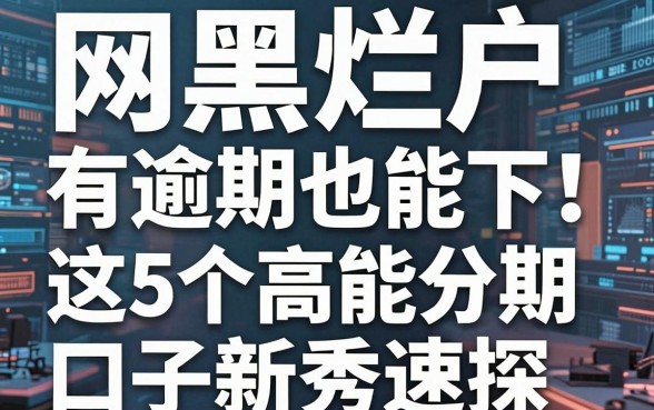 网黑烂户有逾期也能下！这5个高能分期口子新秀速探