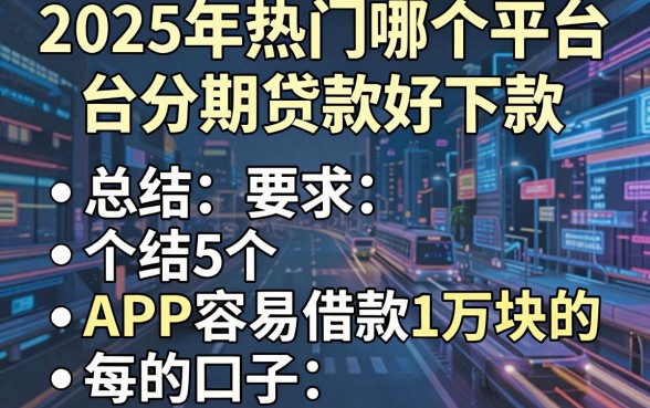 2025年热门哪个平台分期贷款好下款，总结5个APP容易借款1万块的口子