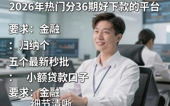 2026年热门分36期好下款的平台,归纳五个最新秒批小额贷款口子