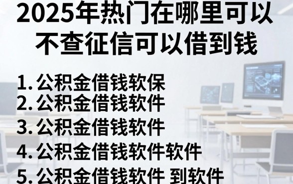 2025年热门在哪里可以不查征信可以借到钱,概括5个公积金借钱软件