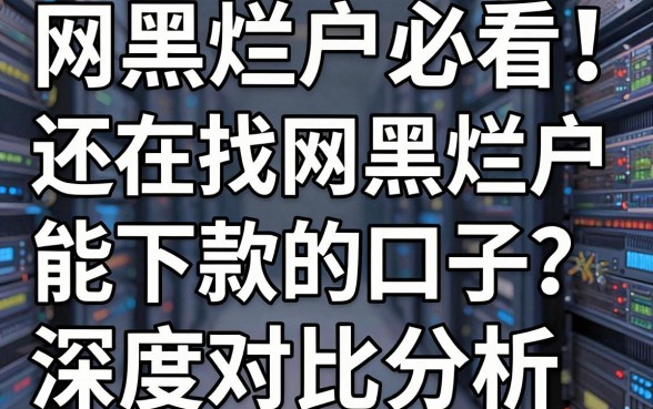 网黑烂户必看！还在找网黑烂户能下款的口子？深度对比分析，结论一目了然