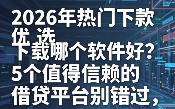 2026年热门下款优选下载哪个软件好？这5个值得信赖的借贷平台别错过！