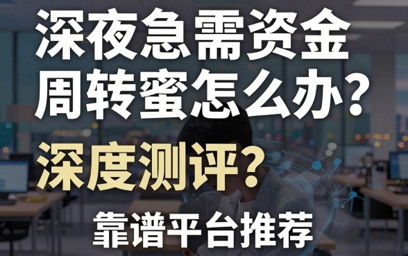 深夜急需资金周转怎么办？菠萝蜜借款怎么样？深度测评与靠谱平台推荐