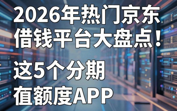 2026年热门京东借钱平台大盘点！这5个分期有额度APP值得收藏