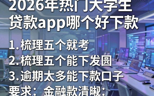 2026年热门大学生贷款app哪个好下款，梳理五个逾期太多能下款口子
