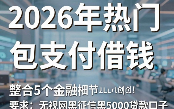 2026年热门和包支付借钱,整合5个无视网黑征信黑5000贷款口子
