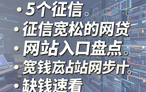 5个征信宽松的网贷网站入口盘点,缺钱速看!