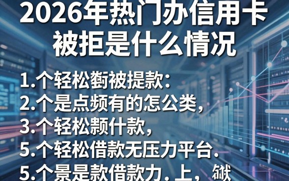 2026年热门办信用卡被拒是什么情况，总结5个轻松借款无压力平台