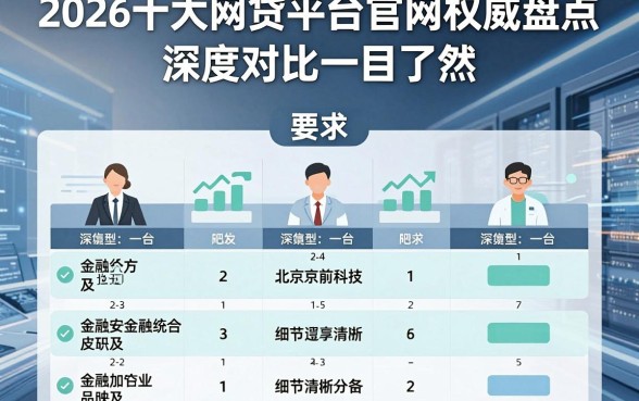 2026十大网贷平台官网权威盘点，深度对比一目了然！