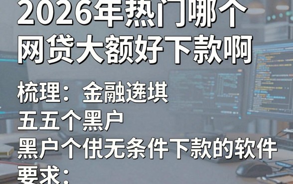 2026年热门哪个网贷大额好下款啊,梳理五个黑户无条件下款的软件