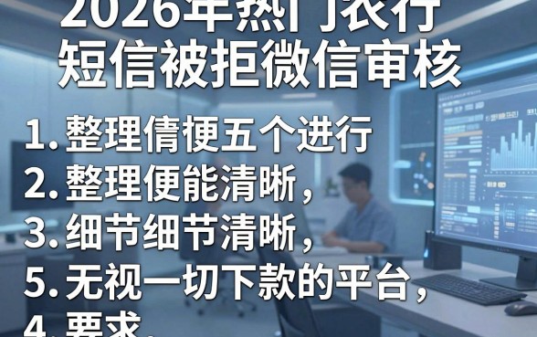 2026年热门农行短信被拒微信审核，整理五个5个无视一切下款的平台