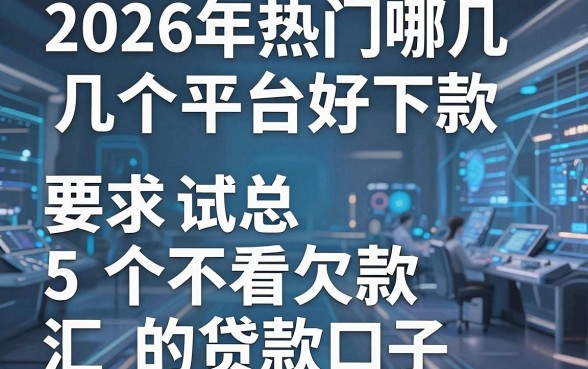 2026年热门哪几个平台好下款,汇总5个不看欠款的贷款口子