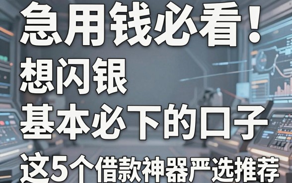 急用钱必看！想闪银基本必下的口子，这5个借款神器严选推荐
