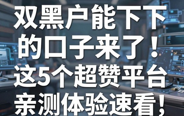 双黑户能下的口子来了！这5个超赞平台亲测体验速看