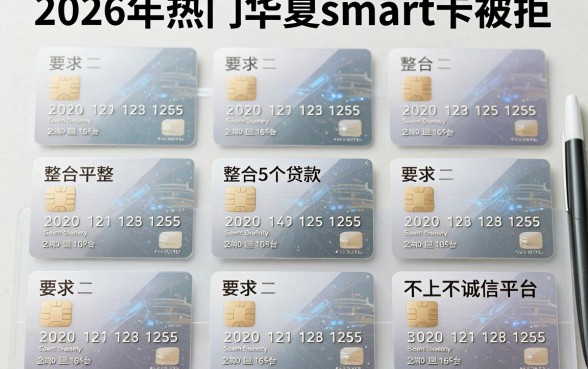 2026年热门华夏smart卡被拒，整合5个贷款不上诚信平台的平台