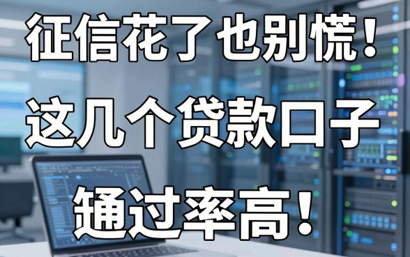征信花了也别慌！这几个贷款口子通过率高，缺钱必看