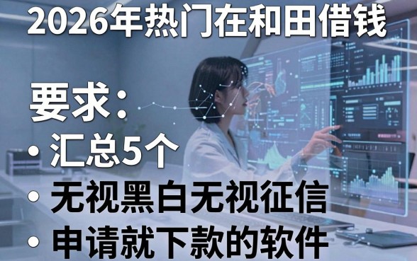 2026年热门在和田借钱,汇总5个无视黑白无视征信申请就下款的软件