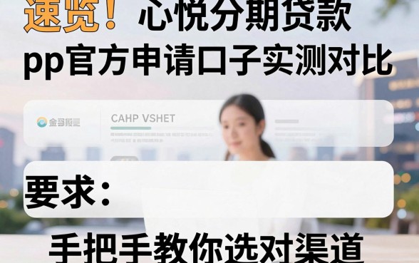 速览!心悦分期贷款pp官方申请口子实测对比,手把手教你选对渠道